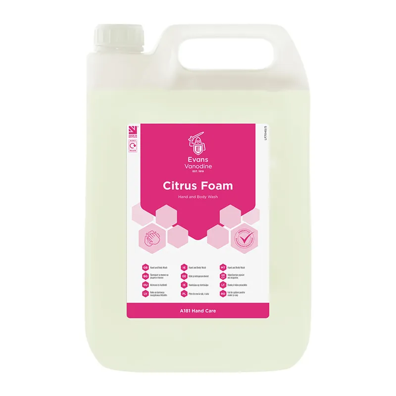 Detergenti - Sapun spuma Evans Citrus Foam 5 L