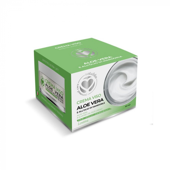 Crema de fata pentru piele sensibila cu aloe vera si ulei de migdale,50ml [2]