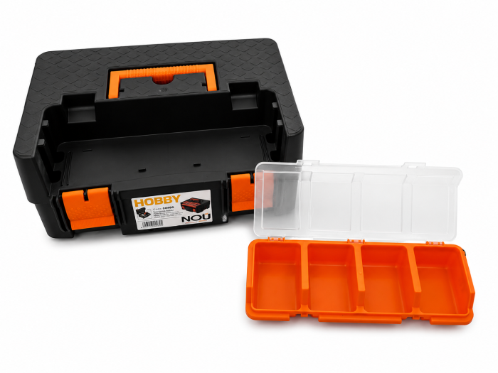 Cutie pentru scule HOBBY, 38x30x16 cm, plastic, cu mini organizator detasabil, Uniconfort [3]