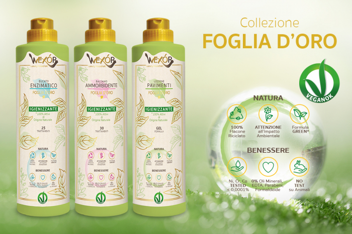 Detergent de rufe igienizant si parfumat, Foglia D'Oro Veganok, 750ml, Wexor [2]