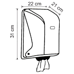 Dispenser rola prosop derulare centrala-midi,transparent OG1T [2]