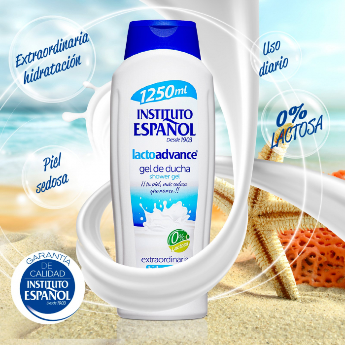 Gel de dus hidratant Lacto Advance, fara parabeni, 1250ml [2]