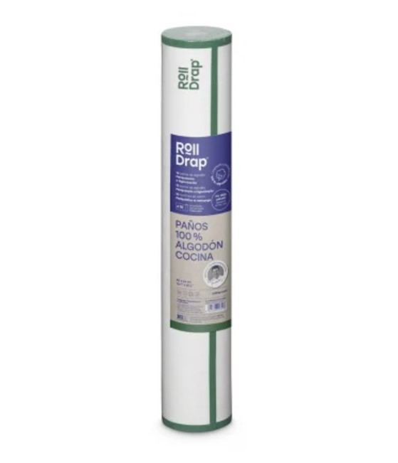 Laveta 100% bumbac, 40x64 cm, cu margini Verzi, Roll Drap [2]