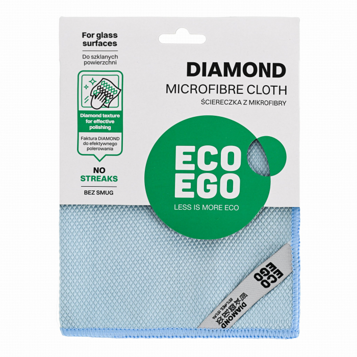 Laveta microfibra pentru suprafetete de sticla, DIAMOND 40 x 40 cm,ECO EGO [1]