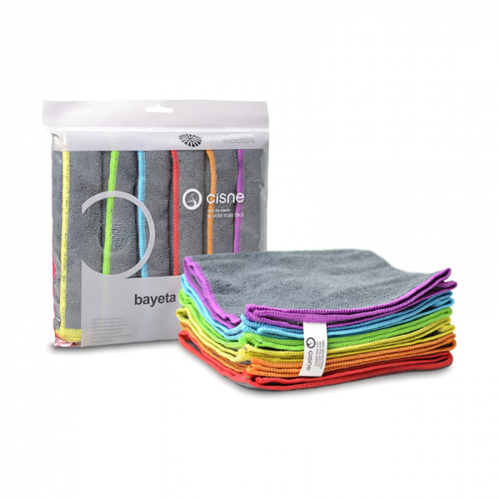 Laveta microfibra Pro 36x38 cm,gri cu margini diferite culori [7]