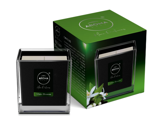Lumanare parfumata, White Blossom, 155g, Black Circle, Aroma Home [1]