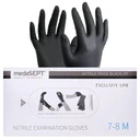 Manusi nitril nepudrate ,marimea M negre 100buc/cut [6]