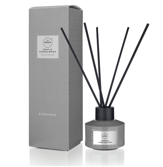 Odorizant cu bete de ratan, Gentle Sandalwood, 50ml, Elegance, Aroma Home [1]