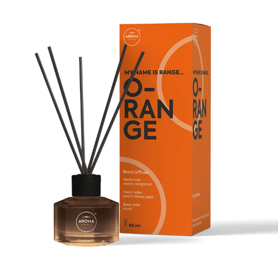 Odorizant cu bete de ratan, Orange Rose, 50ml, Modern Fruits, Aroma Home [1]