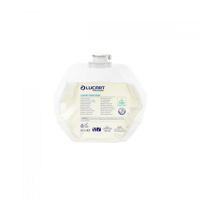 Pachet Lucart 1xDispenser sapun spuma Identity alb +2xrezerve sapun spuma 800ml /buc [3]