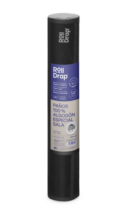 Rola lavete speciale de bucatarie, 100% bumbac, 40x64 cm, Negre (10 buc)  [1]