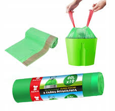 Saci menajeri verzi 60L, super rezistenti 10/set [2]