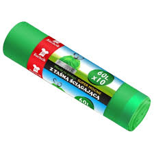 Saci menajeri verzi 60L, super rezistenti 10/set [1]