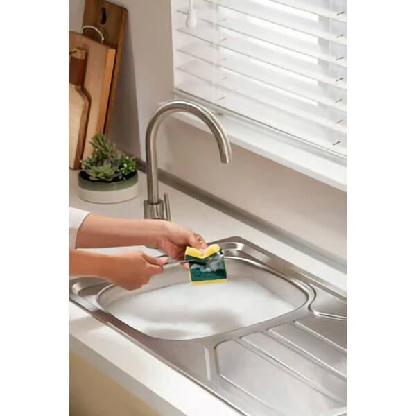 Set 6 bureti abrazivi pentru curatat vase, cu protectie pentru degete [7]