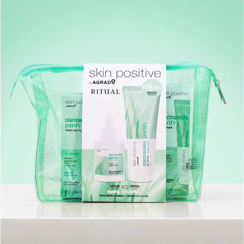 Set cosmetic - ser si crema de fata hidratanta, cu niacinamida, control sebum si efect matifiant, Ritual Skin [2]