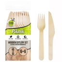 Set ECO Picnic biodegradabil 2 x 6 (furculita+cutit) [2]
