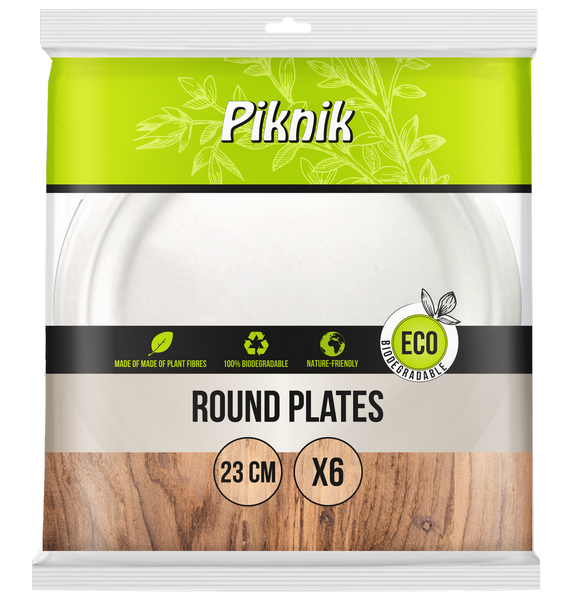 Set ECO Picnic biodegradabil 6 farfurii rotunde 23cm [1]