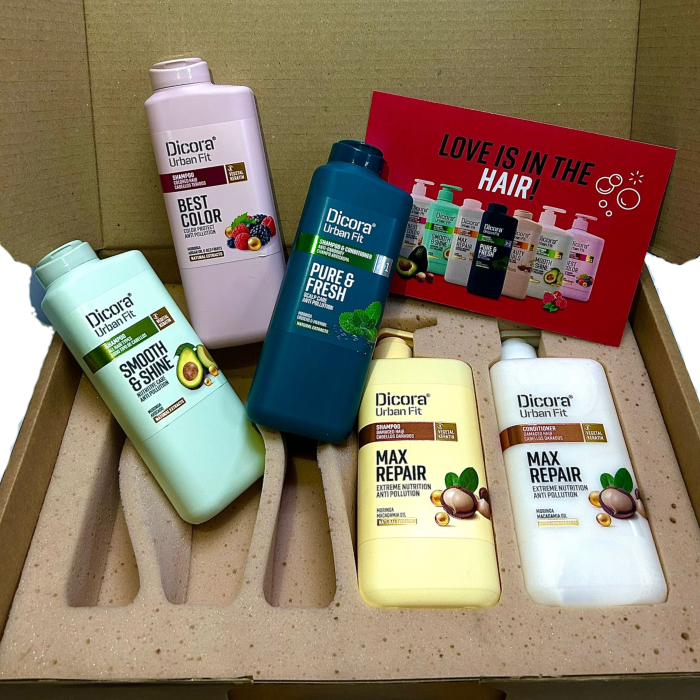 Set îngrijire păr, Love is in the Hair, Dicora Urban Fit – 4 șampoane + balsam [3]