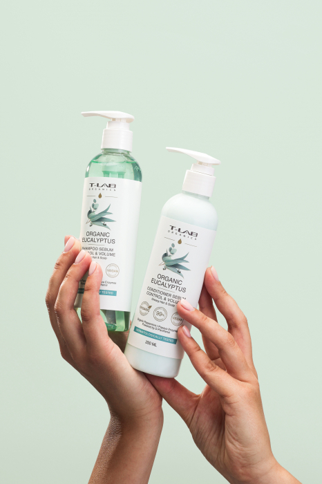 Set ingrijire par Sampon 250ml+Balsam 250ml cu extract de eucalipt pentru parul si scalpul gras [3]