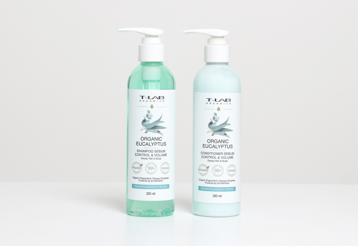 Set ingrijire par Sampon 250ml+Balsam 250ml cu extract de eucalipt pentru parul si scalpul gras [2]