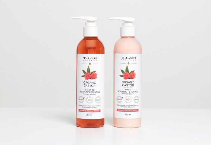 Set ingrijire par Sampon 250ml+Masca 250ml cu ricin organic pentru parul subtiat si degradat [2]
