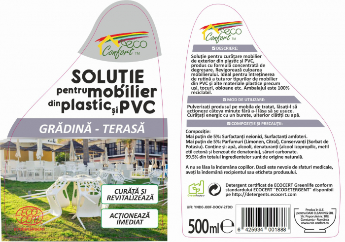Solutie pentru curatare mobilier exterior din plastic si PVC, 500ml [2]