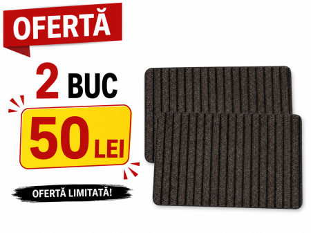Articole Menaj & Accesorii pentru Casa - Covoraș de intrare, antiderapant, maro cu dungi negre, 73 x 50 cm