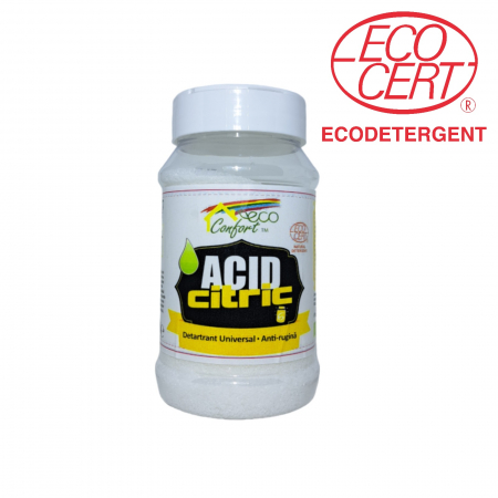 Produse pudra certificate Eco Cert - Acid citric pudra, pentru detartrare suprafete, cu efect anticalcar si antirugina, 480g