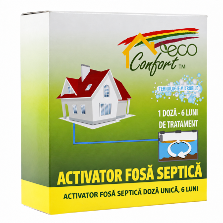 Activator pentru fose septice, doză unică, tratament 6 luni, 500 g, Eco Confort