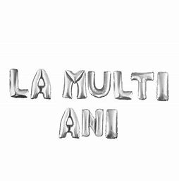 Balon din folie argintie, Litera, 36 cm, 14'' [1]