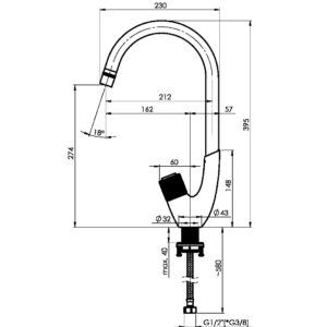 Baterie pentru bucătărie serie SWAN 33 (ST), Rubineta [5]