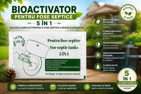 BEV Bioactivator 5 în 1 pentru fose septice, o doză, 25g [3]