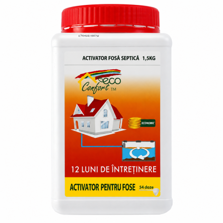 Activator pentru fose septice, 54 doze, tratament 12 luni, Eco Confort