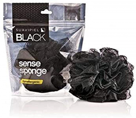 Cosmetice pentru barbati - Burete negru plasa pentru baie Sense