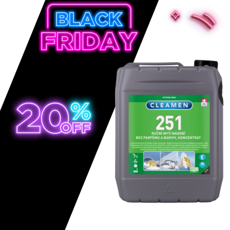 Curatenie & Intretinere Casa - Cleamen 251 Detergent concentrat fara parfum si culoare pt. spalarea manuala a vaselor 5L