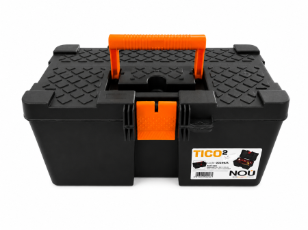 Auto Bricolaj & Gradina & Camping - Cutie pentru scule TICO 2, 40 x 24 x 18 cm, plastic, tava detasabila, Uniconfort