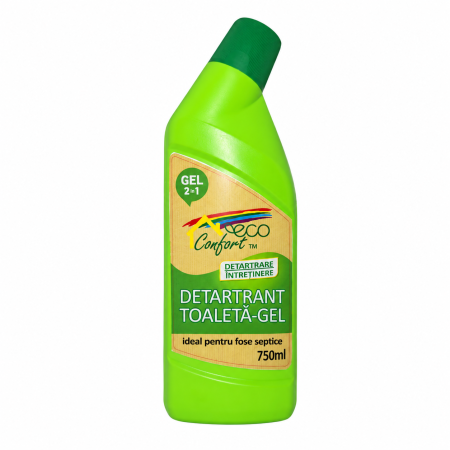 Detartrant și gel 2 în 1 pentru curățarea vasului WC și întreținerea foselor septice, 750 ml, Eco Confort