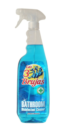 Curatenie & Intretinere Casa - Detergent pentru baie 3 Vrăjitoare cu pulverizator, 750 ml, formulat pentru curățarea eficientă a suprafețelor sanitare. Îndepărtează murdăria și depunerile de calcar, lăsând suprafețele curate și strălucitoare. Potrivit pentru chiuvete, căzi, cabine de duș, gresie și faianță. Aplicare ușoară datorită pulverizatorului.