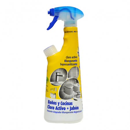 Detergenti si solutii universale - Detergent baie si bucatarie cu clor activ si sapun, Concentralia, 425ml