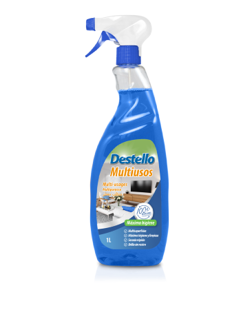 Detergenti si solutii pentru baie - Detergent universal cu pulverizator, 1L,  Destello