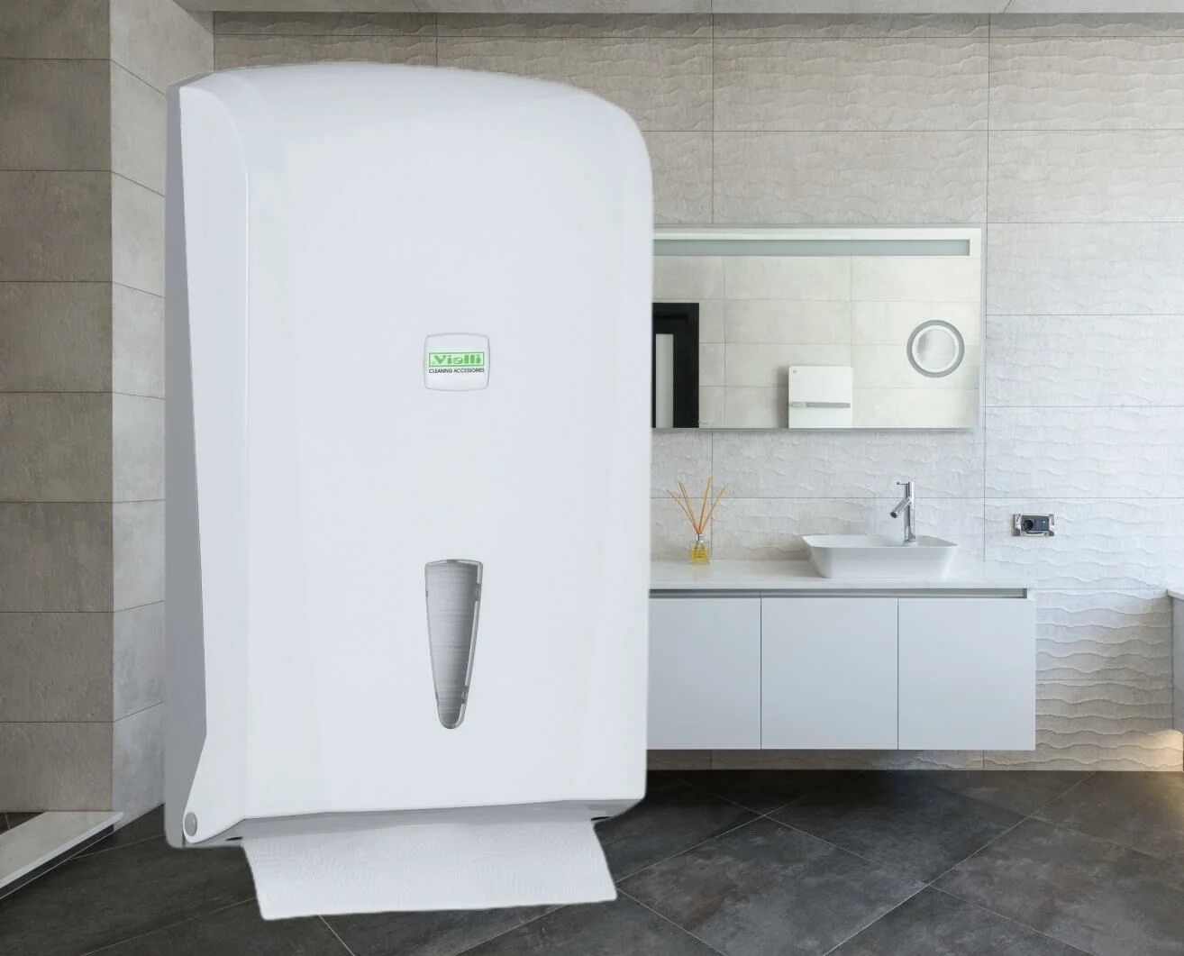 Recomandarea DAXI - Dispenser alb prosop hartie Z 400 buc K21