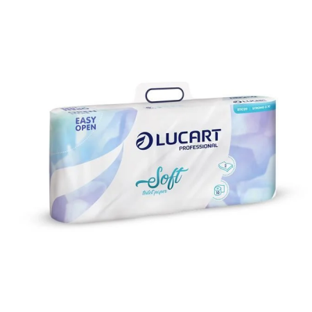 Hartie si servetele - Hartie igienica alba 2 straturi, 10 role/set, 13m/rola Lucart Soft 2.10