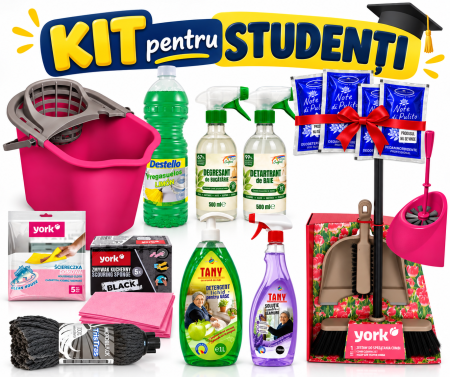 Articole Menaj & Accesorii pentru Casa - Kit Complet și avantajos de Curățenie pentru Studenți – 11 Produse esențiale pentru Locuință + CADOU