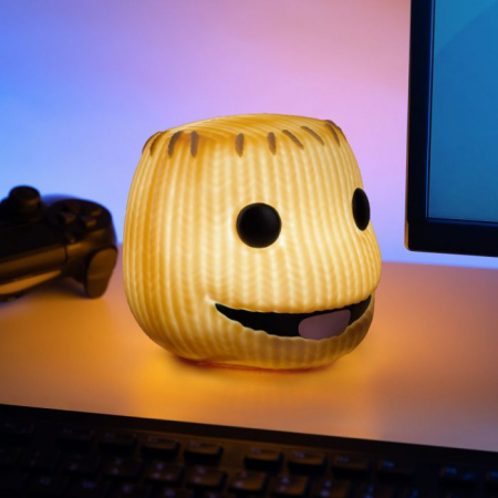 Jocuri & Divertisment - Lampa Sackboy 3D- LUMINĂ ȘI SUNET, 10 cm