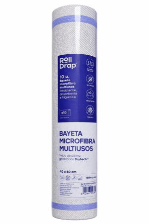 Articole HoReCa - Lavetă microfibră multifuncțională Drytech, 40x60 cm, rolă, 10 bucăți - Roll Drap