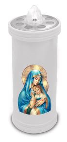 Lumanare LED alba,cu baterii, 6 × 11cm