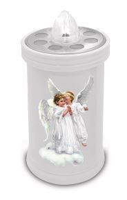 Lumanare LED alba,cu baterii, 6 × 13,5cm