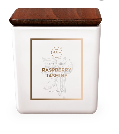 Recomandarea DAXI - Lumanare parfumata, Raspberry&Jasmine, 155g, Square, Aroma Home