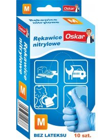 Saci si manusi menaj, folii alimentare si hartie de copt - Manusi nitril multifunctionale,albastre,marimea M,10 buc,Oskar