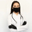 Manusi nitril nepudrate ,marimea M negre 100buc/cut [10]